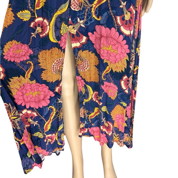 Entire 3pc Outfit Floral Dress Jacket & Hat Set Brown Navy & Pink Print - Picture 8 of 16